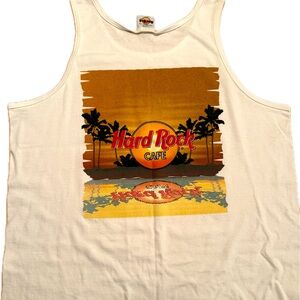 Vintage 90s Hard Rock Cafe Key West Tank Top NWOT White Men’s Size Large